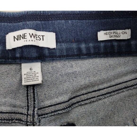 Nine West Womens Size 6 Heidi Pull-On Skinny Jeans Jeggings - Picture 3 of 10